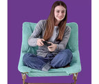 Fauteuil pliant de salon en fausse fourrure douce pour adultes, fauteuil de lecture portable surdimensionné avec cadre en acier au carbone pour chambre, salon, dortoir