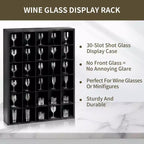 2 vitrines à verres à shot, étagère en bois noir avec étagères amovibles, vitrine murale pour dés à coudre, 30 emplacements