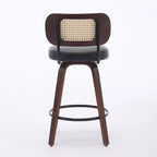 sumyeg Lot de 2 tabourets de comptoir en rotin avec assise pivotante et dossier en cannage, hauteur 26 po