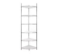 6-Tier Adjustable Corner Wire Shelf (Iron + Plastic)
