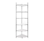 6-Tier Adjustable Corner Wire Shelf (Iron + Plastic)