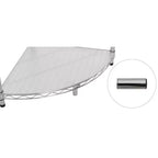 Étagère d'angle métallique à 6 niveaux réglables (Fer + Plastique)