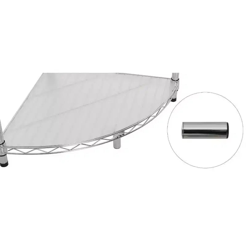 Étagère d'angle métallique à 6 niveaux réglables (Fer + Plastique)