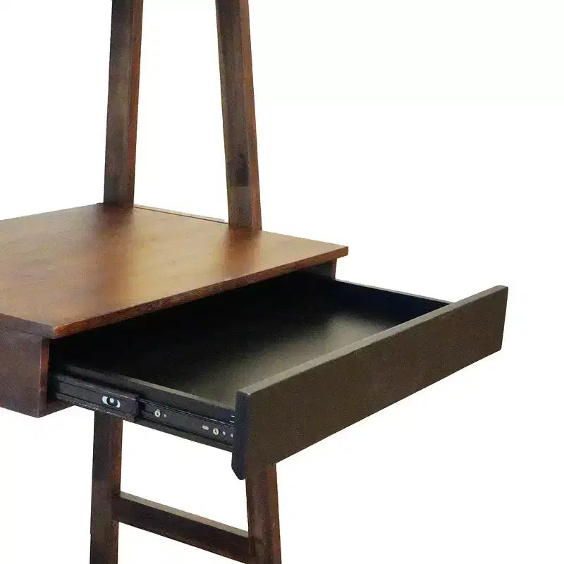 Bureau échelle avec étagère de rangement 81x51x173 cm