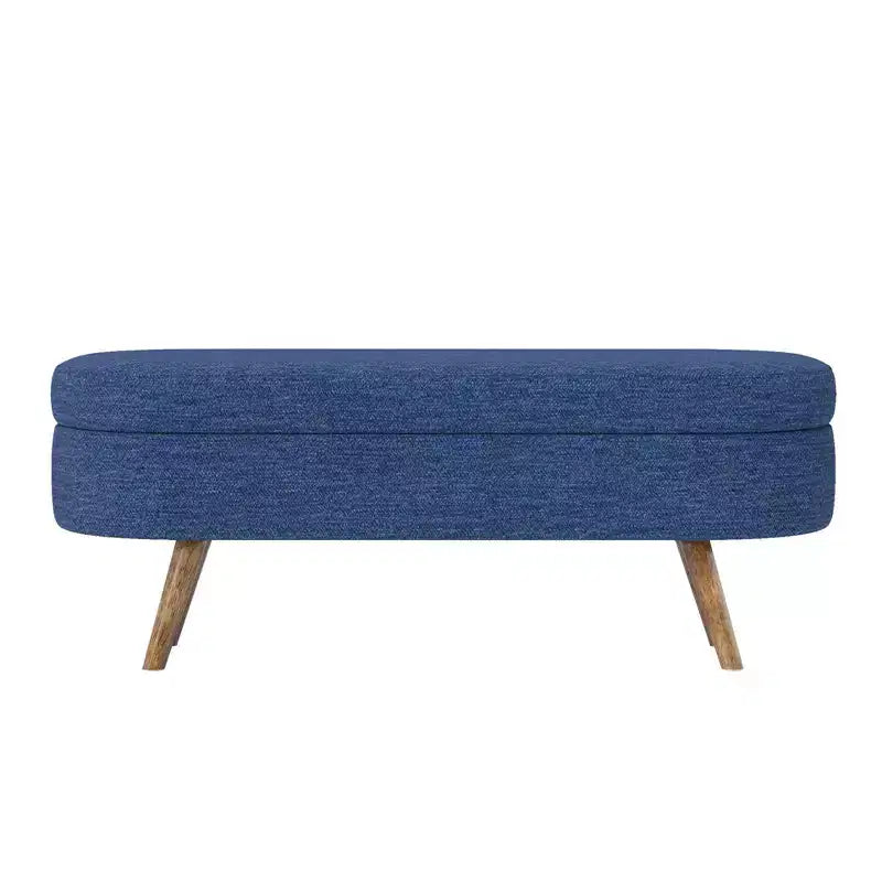 TUYOHW Pouf de rangement moderne avec pieds en bois, banc de rangement avec siège rembourré, banc de bout de lit pour chambre à coucher, salon