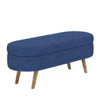 TUYOHW Pouf de rangement moderne avec pieds en bois, banc de rangement avec siège rembourré, banc de bout de lit pour chambre à coucher, salon
