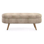 TUYOHW Pouf de rangement moderne avec pieds en bois, banc de rangement avec siège rembourré, banc de bout de lit pour chambre à coucher, salon