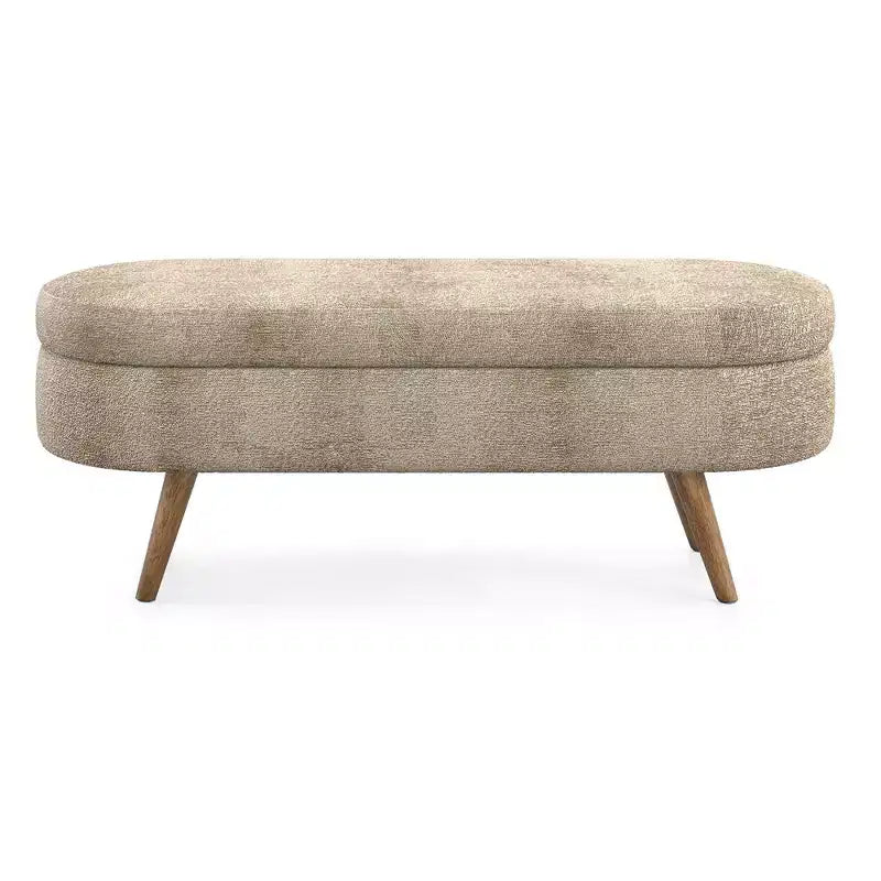 TUYOHW Pouf de rangement moderne avec pieds en bois, banc de rangement avec siège rembourré, banc de bout de lit pour chambre à coucher, salon