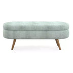TUYOHW Pouf de rangement moderne avec pieds en bois, banc de rangement avec siège rembourré, banc de bout de lit pour chambre à coucher, salon