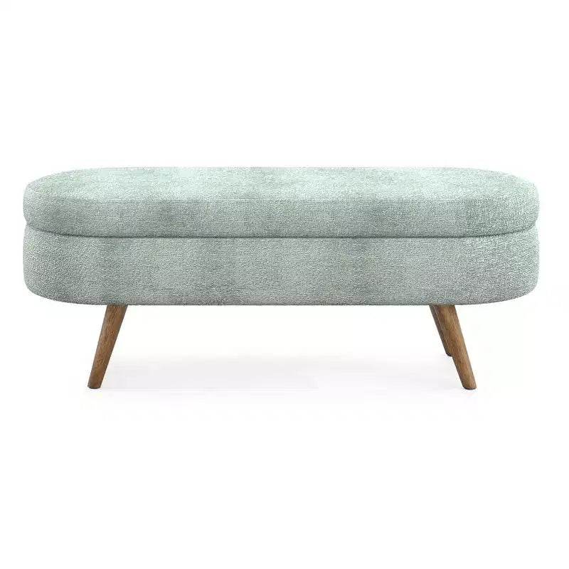 TUYOHW Pouf de rangement moderne avec pieds en bois, banc de rangement avec siège rembourré, banc de bout de lit pour chambre à coucher, salon