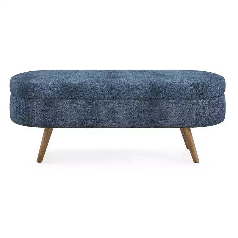 TUYOHW Pouf de rangement moderne avec pieds en bois, banc de rangement avec siège rembourré, banc de bout de lit pour chambre à coucher, salon