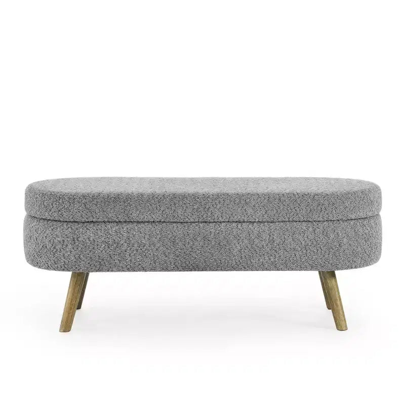 TUYOHW Pouf de rangement moderne avec pieds en bois, banc de rangement avec siège rembourré, banc de bout de lit pour chambre à coucher, salon