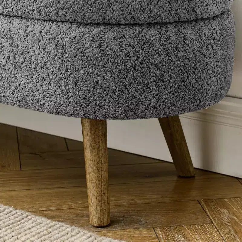 TUYOHW Pouf de rangement moderne avec pieds en bois, banc de rangement avec siège rembourré, banc de bout de lit pour chambre à coucher, salon