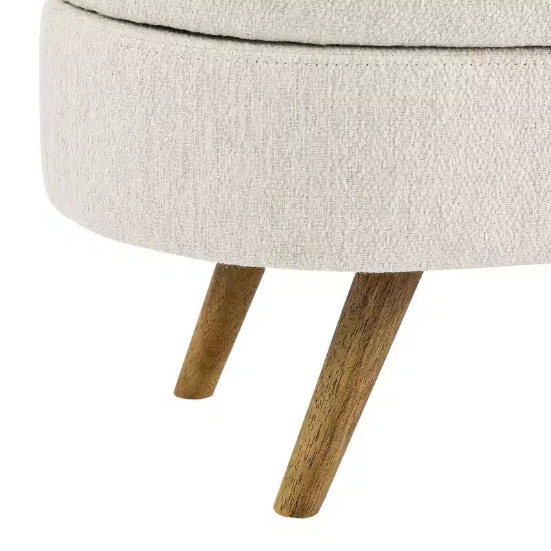 TUYOHW Pouf de rangement moderne avec pieds en bois, banc de rangement avec siège rembourré, banc de bout de lit pour chambre à coucher, salon