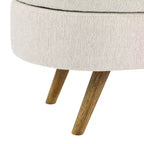 TUYOHW Pouf de rangement moderne avec pieds en bois, banc de rangement avec siège rembourré, banc de bout de lit pour chambre à coucher, salon