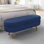 TUYOHW Pouf de rangement moderne avec pieds en bois, banc de rangement avec siège rembourré, banc de bout de lit pour chambre à coucher, salon