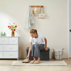 TUYOHW Banc de rangement 30/43 pouces avec siège rembourré, bout de lit, banc de rangement pliable grande capacité pour salon, chambre à coucher