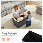 TUYOHW Banc de rangement 30/43 pouces avec siège rembourré, bout de lit, banc de rangement pliable grande capacité pour salon, chambre à coucher