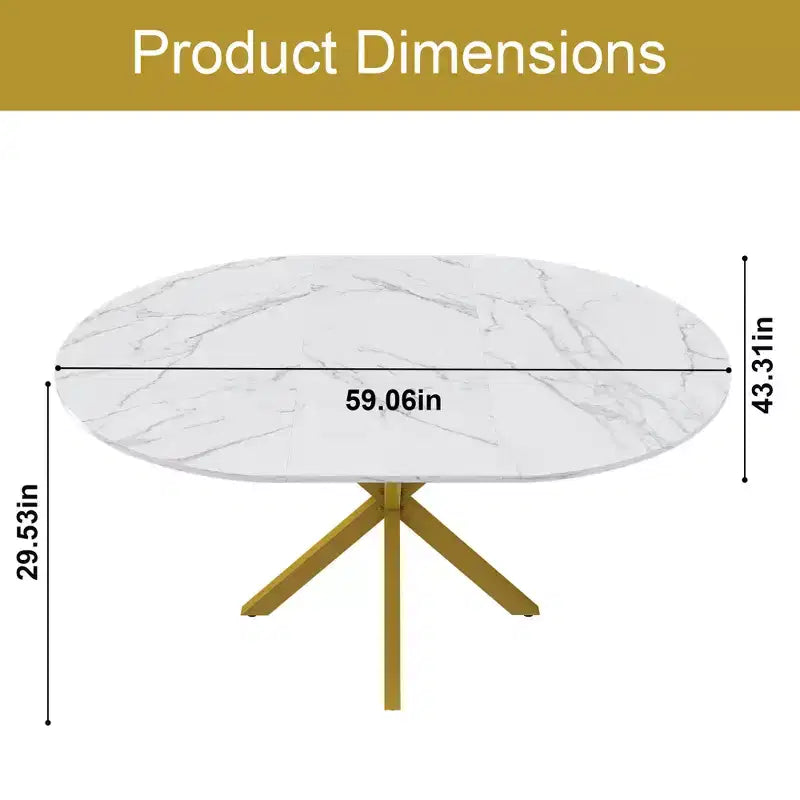 GDFStudio Renee Table à manger ronde extensible moderne avec piètement en X