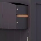 Meuble de rangement haut et étroit pour salle de bain avec étagères et portes, armoire de toilette mince sur pied