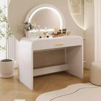 Table de Maquillage CLIHOME avec Miroir Tactile Éclairé, Coiffeuse avec Tiroir