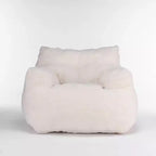 Fauteuil poire en tissu Teddy Okak, fauteuil poire rempli de mousse à mémoire de forme avec dossier ergonomique pour salon, aucun assemblage requis