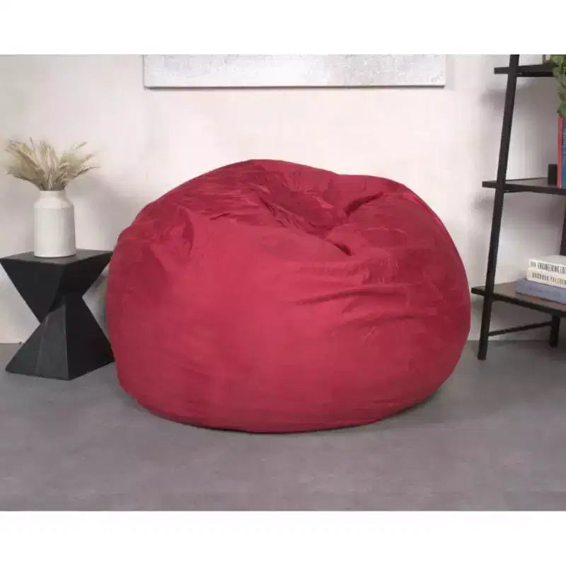Pouf Okak avec housse en microsuède amovible et lavable, pouf transat pour adultes, canapé confortable pour salon et chambre à coucher