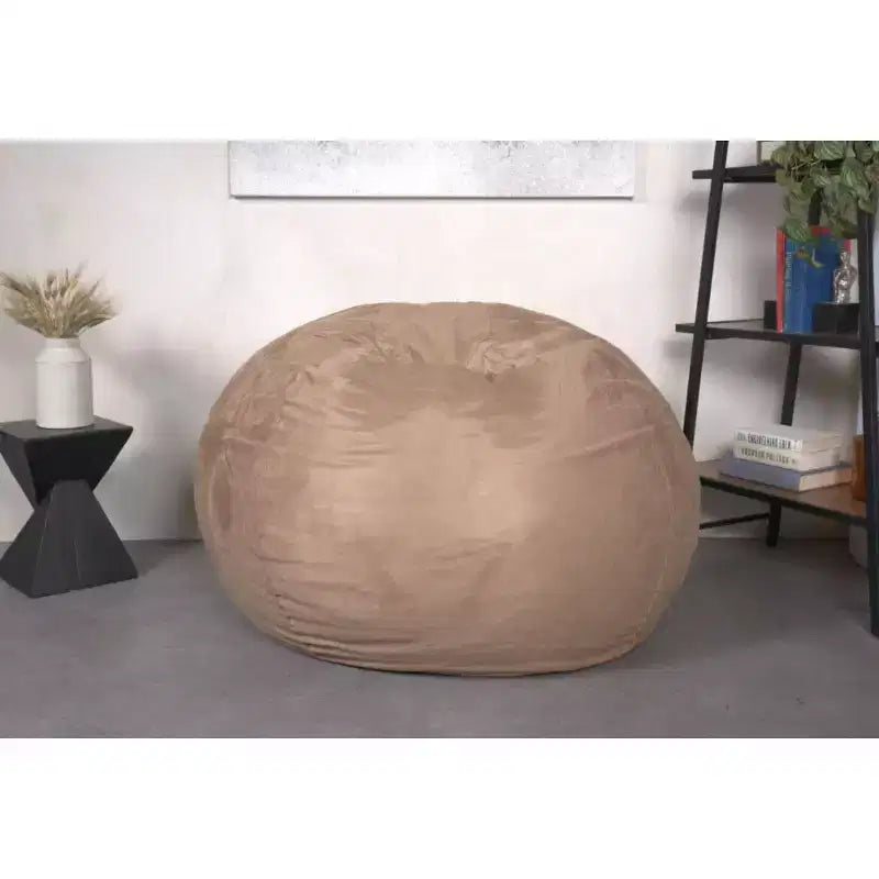 Pouf Okak avec housse en microsuède amovible et lavable, pouf transat pour adultes, canapé confortable pour salon et chambre à coucher