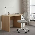 Chaise de bureau pivotante à roulettes, réglable en hauteur, HomeRoots, gris et blanc