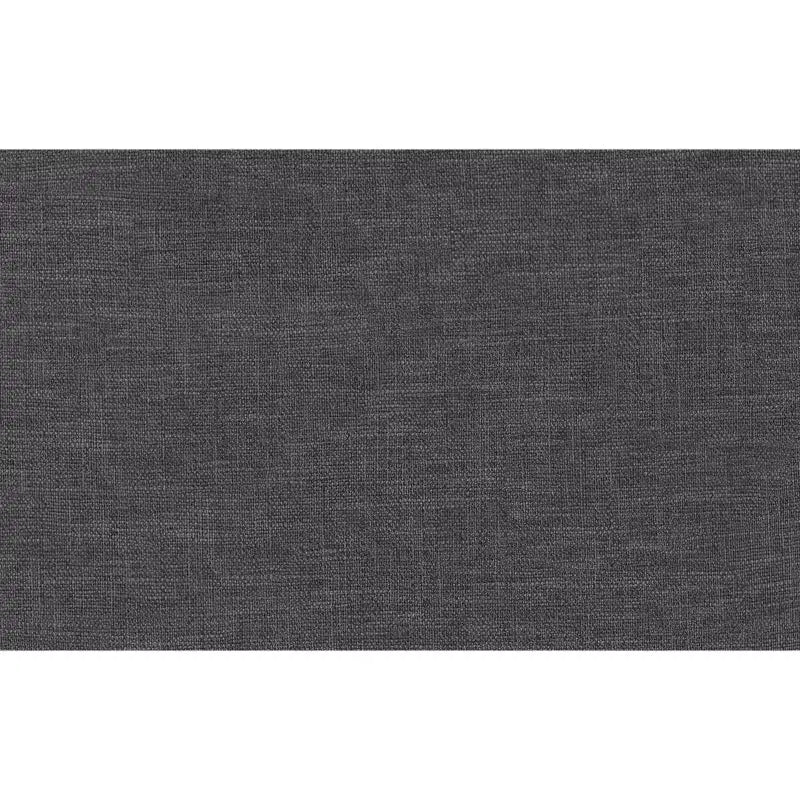 Tiana Pouf de rangement rectangulaire contemporain de 91 cm de large en lin polyester gris ardoise