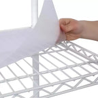 Étagère métallique à 6 niveaux avec roulettes et tapis d'étagère – Organisateur de rangement réglable pour maison, garage, cave, abri de jardin, buanderie