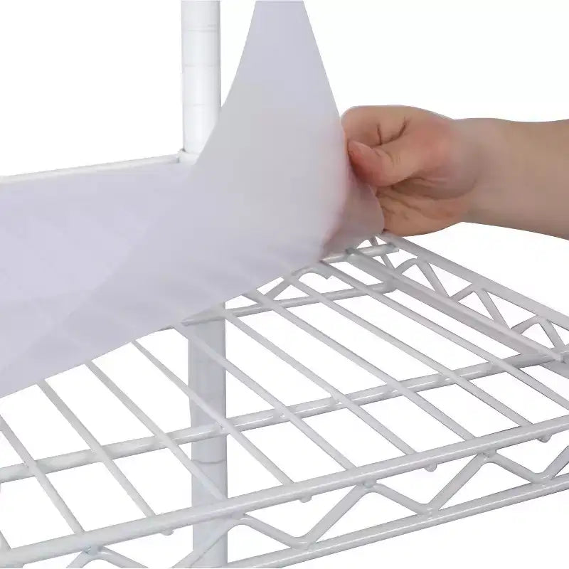 Étagère métallique à 6 niveaux avec roulettes et tapis d'étagère – Organisateur de rangement réglable pour maison, garage, cave, abri de jardin, buanderie