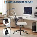 Chaise de bureau ergonomique en maille, support lombaire réglable, accoudoirs relevables, chaise de bureau pivotante à dossier haut, chaise de bureau exécutive roulante pour bureau à domicile