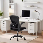 Chaise de bureau ergonomique en maille, support lombaire réglable, accoudoirs relevables, chaise de bureau pivotante à dossier haut, chaise de bureau exécutive roulante pour bureau à domicile