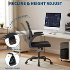 Chaise de bureau ergonomique en maille, support lombaire réglable, accoudoirs relevables, chaise de bureau pivotante à dossier haut, chaise de bureau exécutive roulante pour bureau à domicile