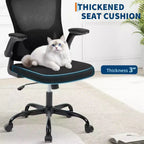 Chaise de bureau ergonomique en maille, support lombaire réglable, accoudoirs relevables, chaise de bureau pivotante à dossier haut, chaise de bureau exécutive roulante pour bureau à domicile