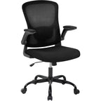 Chaise de bureau ergonomique en maille, support lombaire réglable, accoudoirs relevables, chaise de bureau pivotante à dossier haut, chaise de bureau exécutive roulante pour bureau à domicile