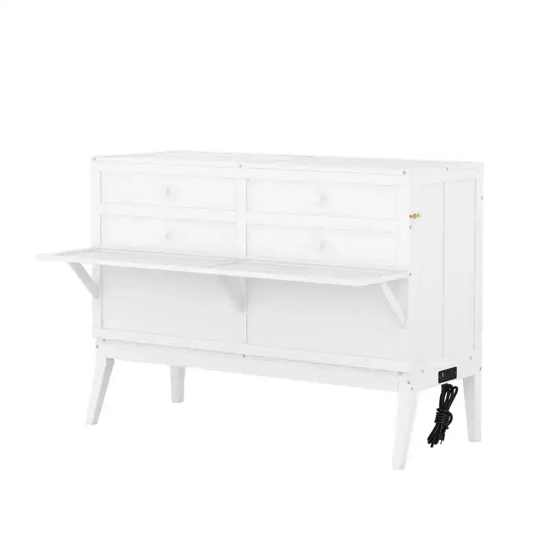 Lit escamotable grand lit Clihome avec station de charge intégrée et étagère