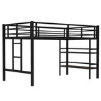 Lit mezzanine en métal pour enfants, noir - ModernLuxe