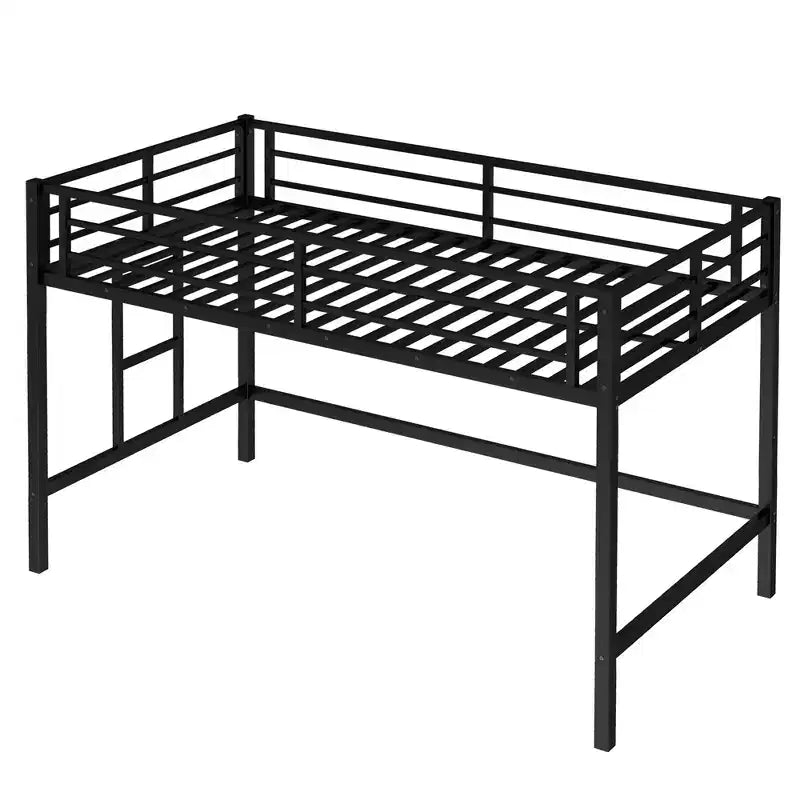 Lit mezzanine en métal pour enfants, noir - ModernLuxe
