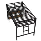 Lit mezzanine en métal pour enfants, noir - ModernLuxe