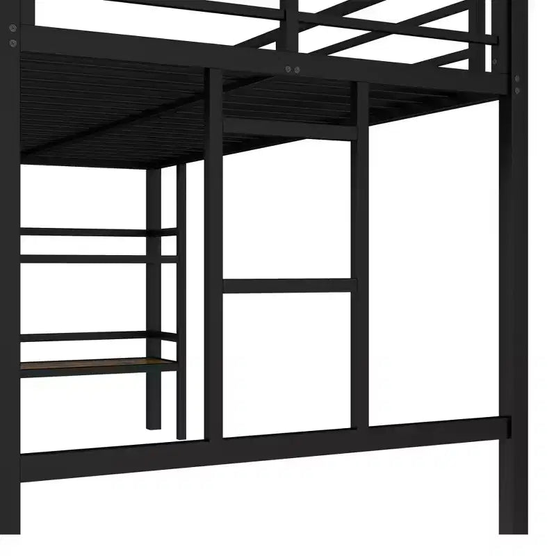 Lit mezzanine en métal pour enfants, noir - ModernLuxe