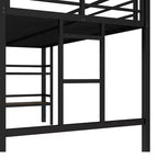 Lit mezzanine en métal pour enfants, noir - ModernLuxe