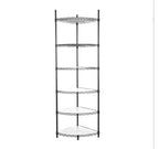 6-Tier Adjustable Heavy Duty Corner Wire Shelf (Iron + Plastic)
