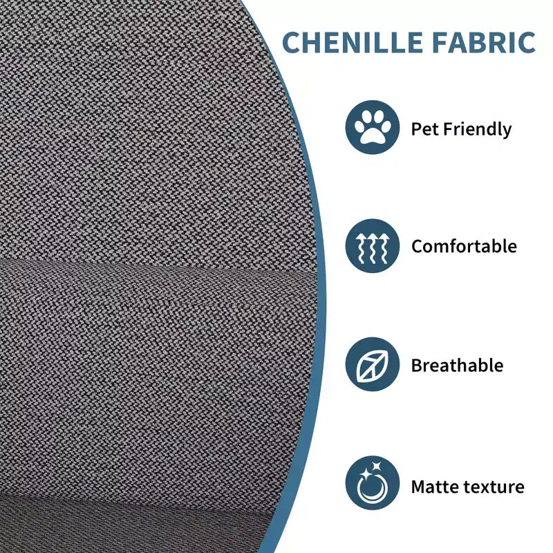 Fauteuil d'appoint gris rembourré, fauteuil de salon une place, 78x75x72 cm, en tissu velours moelleux sur cadre en bois pour salon ou coin lecture