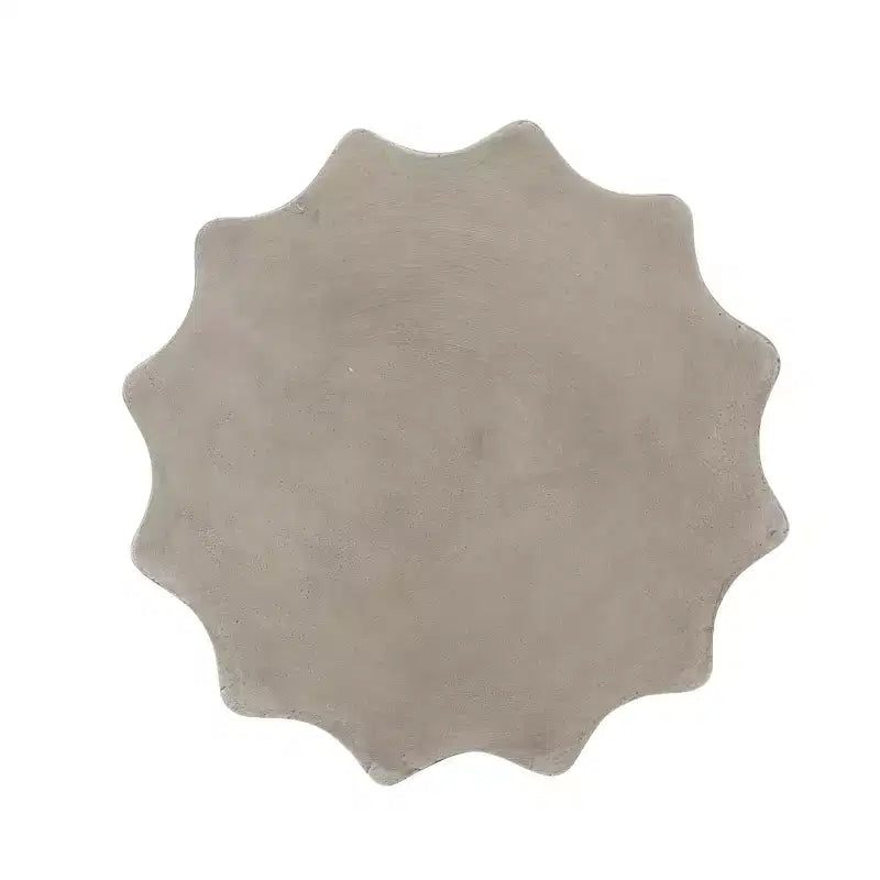 Table d'appoint d'extérieur en béton léger MAYEERTY, forme sablier avec plateau "Sunburst"