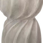 Table d'appoint d'extérieur en béton léger MAYEERTY, forme sablier avec plateau "Sunburst"