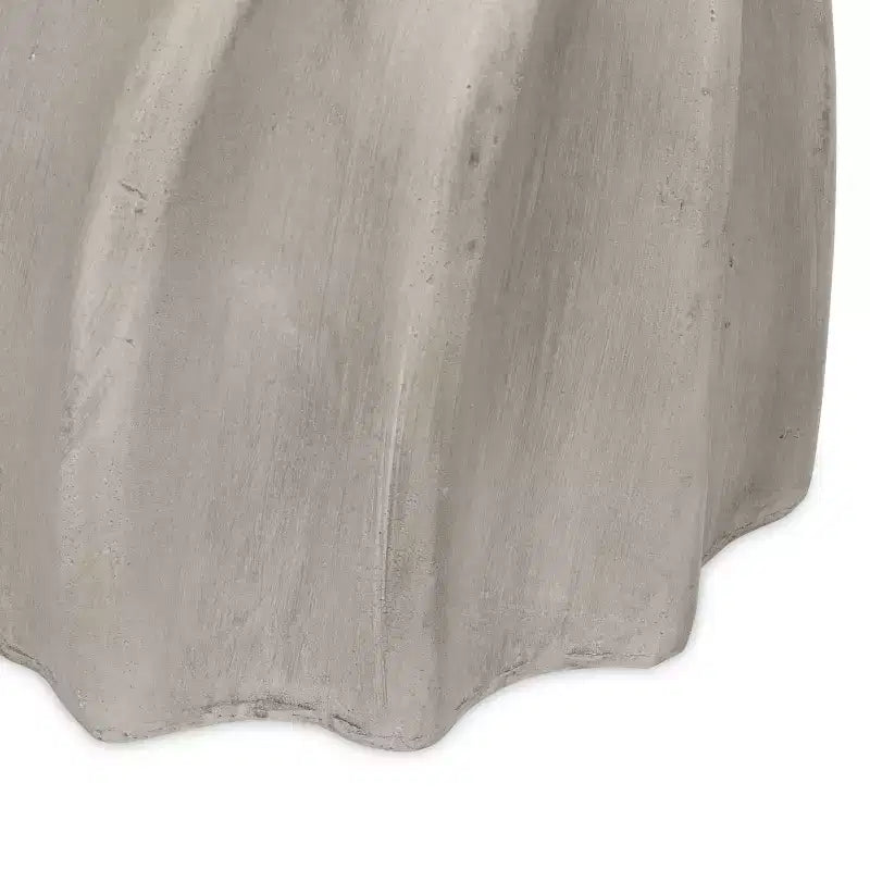 Table d'appoint d'extérieur en béton léger MAYEERTY, forme sablier avec plateau "Sunburst"
