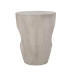 MAYEERTY Table d'appoint d'extérieur élégante, forme de tambour ronde en béton