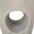 MAYEERTY Table d'appoint d'extérieur élégante, forme de tambour ronde en béton
